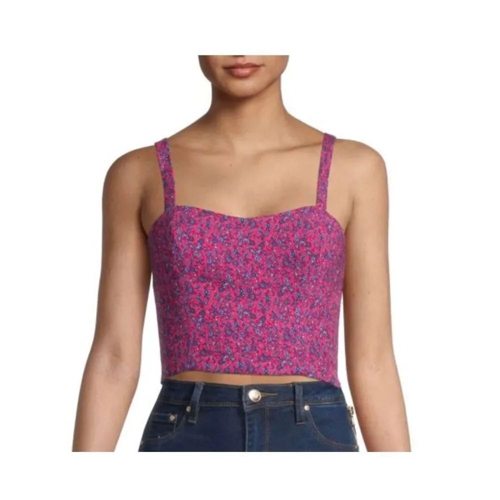 French Connection Verona Floral Crop Top- size 8